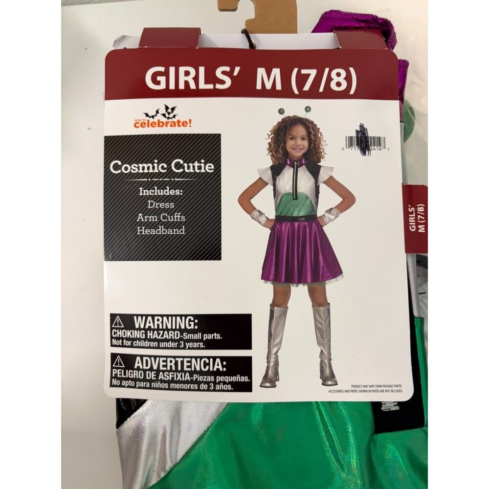 Way to Celebrate cosmic cutie girls space costume size Med (7/8)